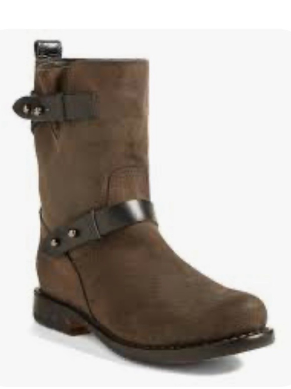 rag & bone Brown Leather Mid-Calf Harness Boot